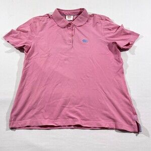 Canterbury of New Zealand Shirt Womens Pink Short Sleeve Polo Rugby Sz 14 Stain